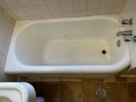 bathtub before reglazing